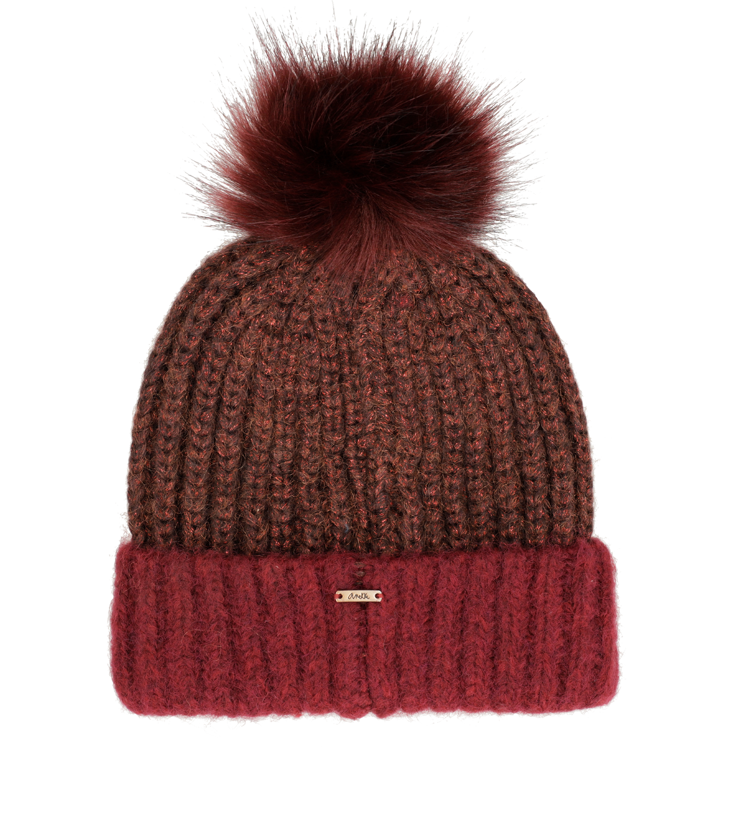 Anekke Dreamverse Bordó színű kötött sapka pomponnal - Dubniczki