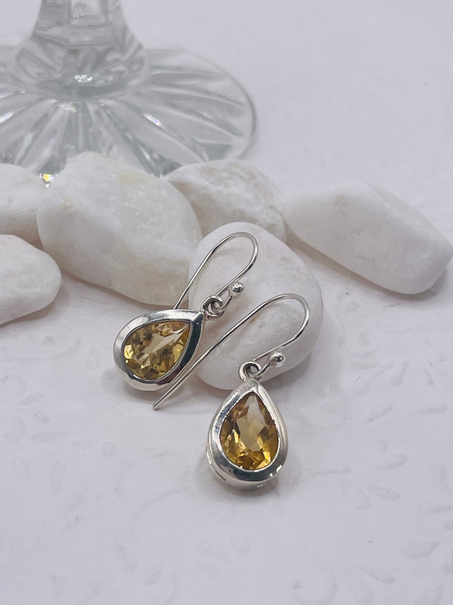 Féldrágaköves Fülbevaló " citrin " - Dubniczki