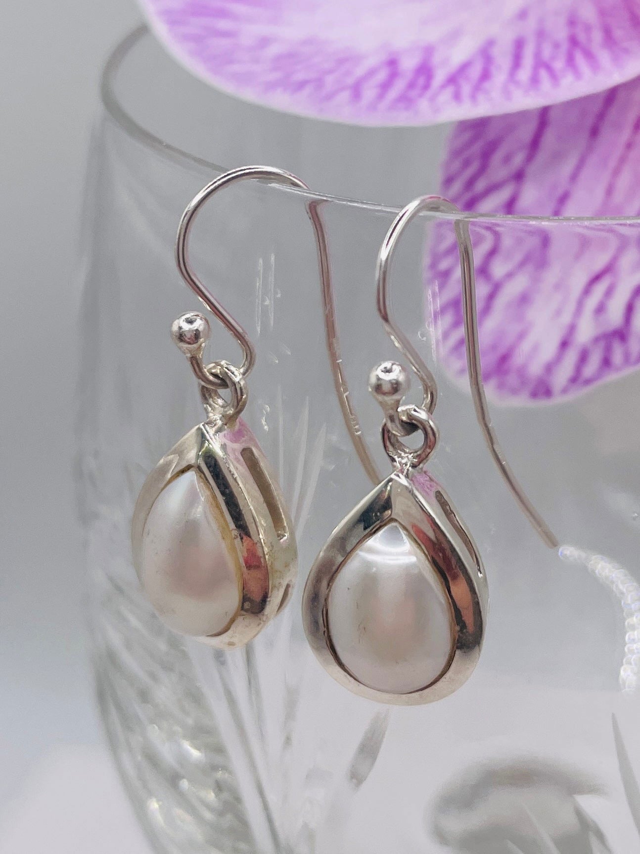 Féldrágaköves Fülbevaló " gyöngy " - Dubniczki