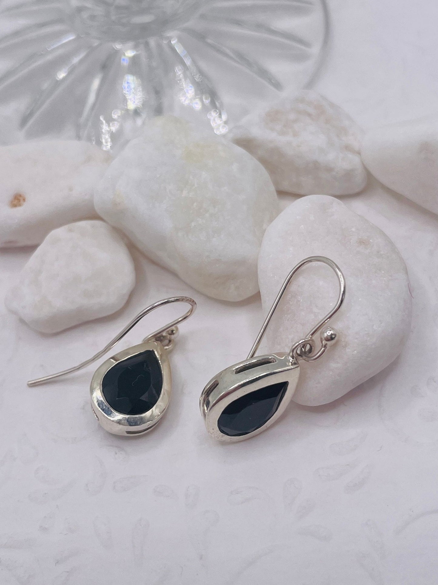 Féldrágaköves Fülbevaló " ónix " - Dubniczki