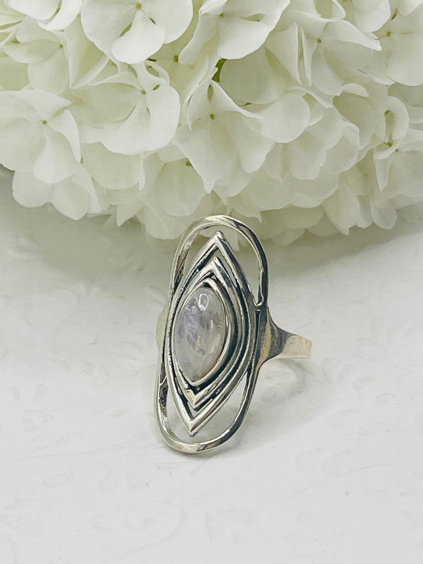 Holdkő köves ezüst gyűrű - Dubniczki