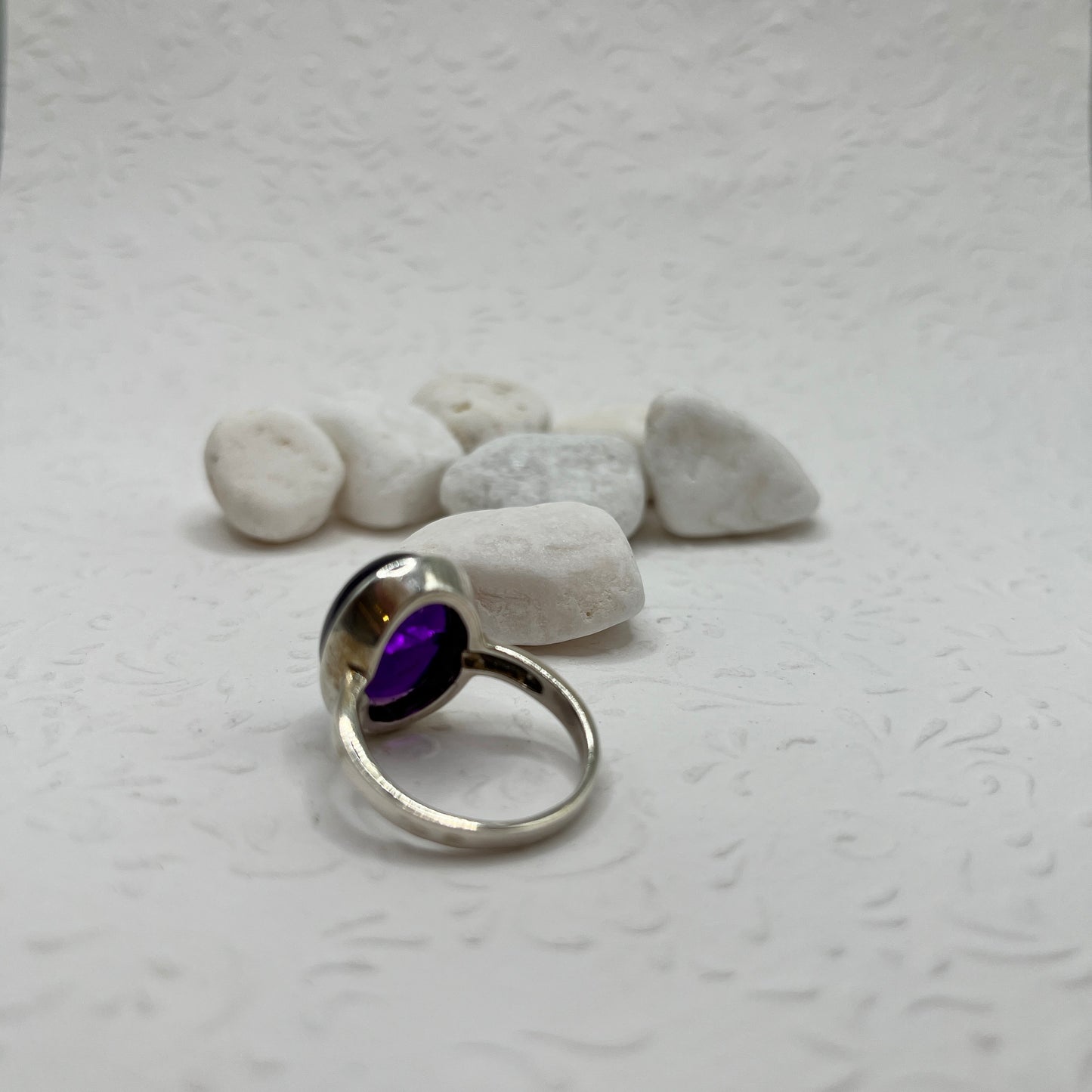 Ametiszt köves ezüst gyűrű