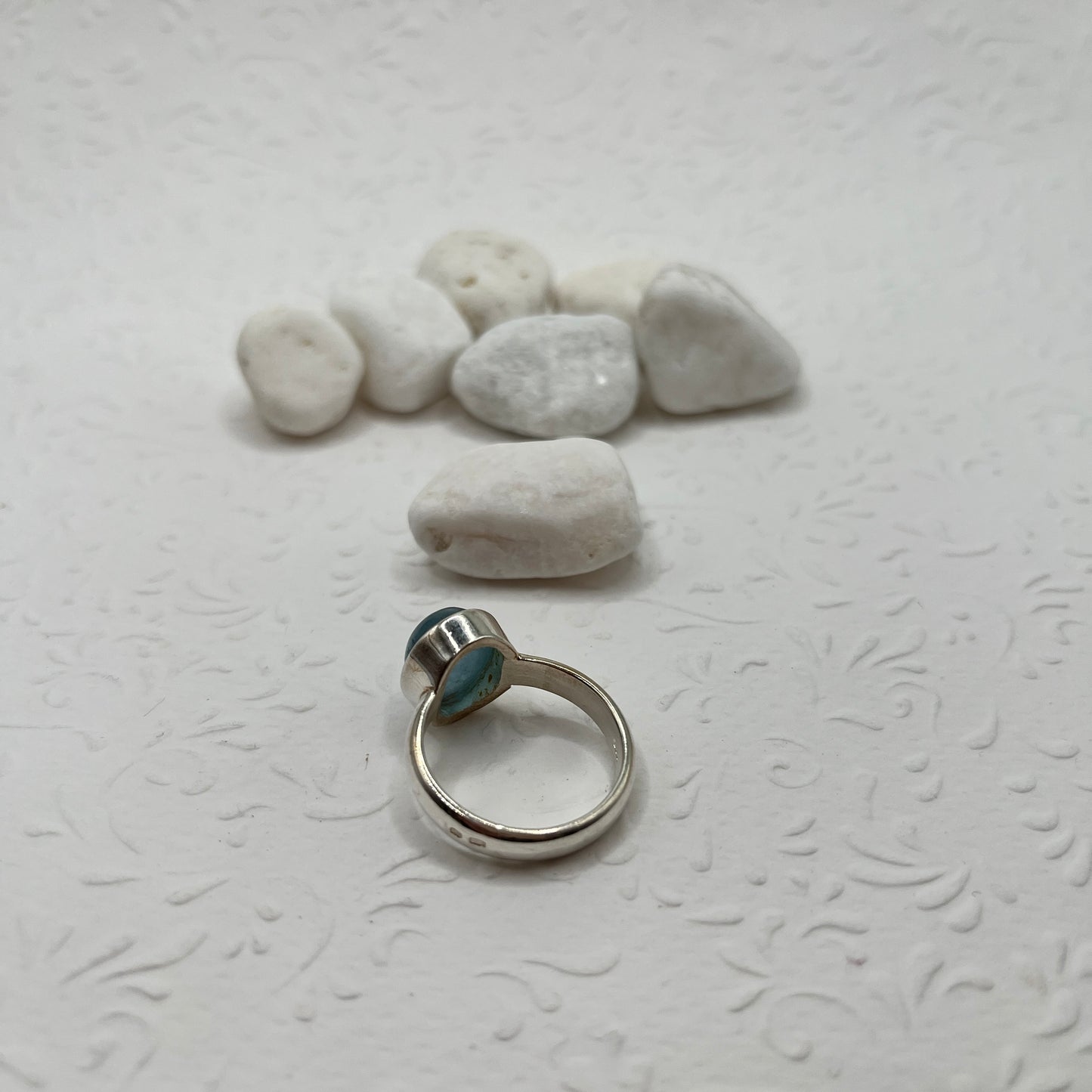 Akvamarin köves ezüst gyűrű