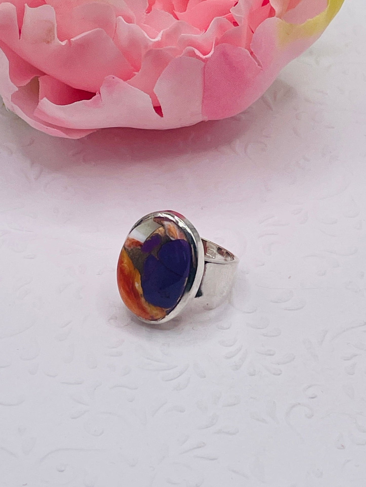 Osztriga türkiz köves ezüst gyűrű - Dubniczki