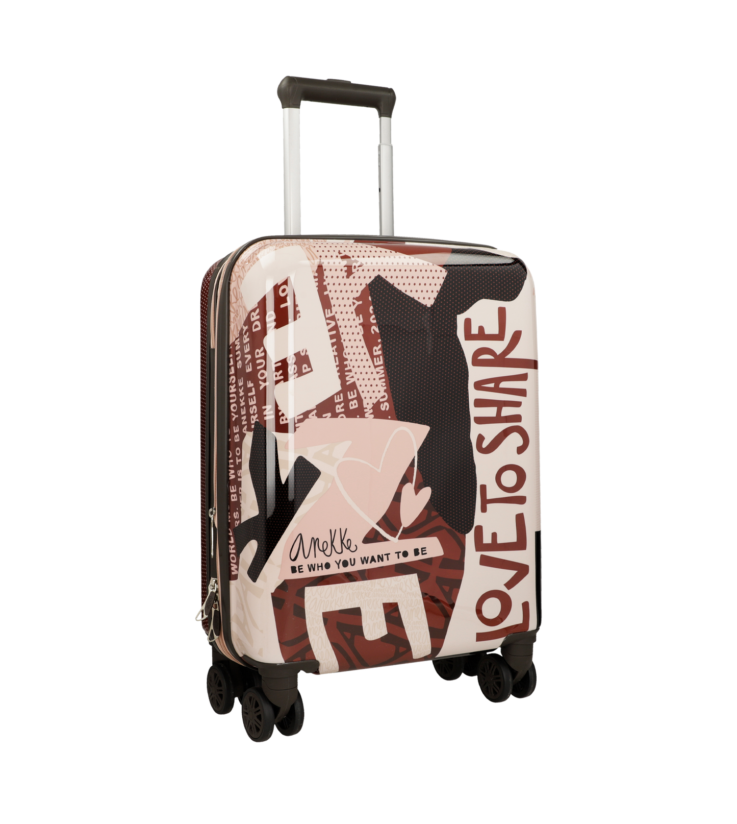 Anekke Peace & Love kis méretű bőrönd  (kézipoggyász)