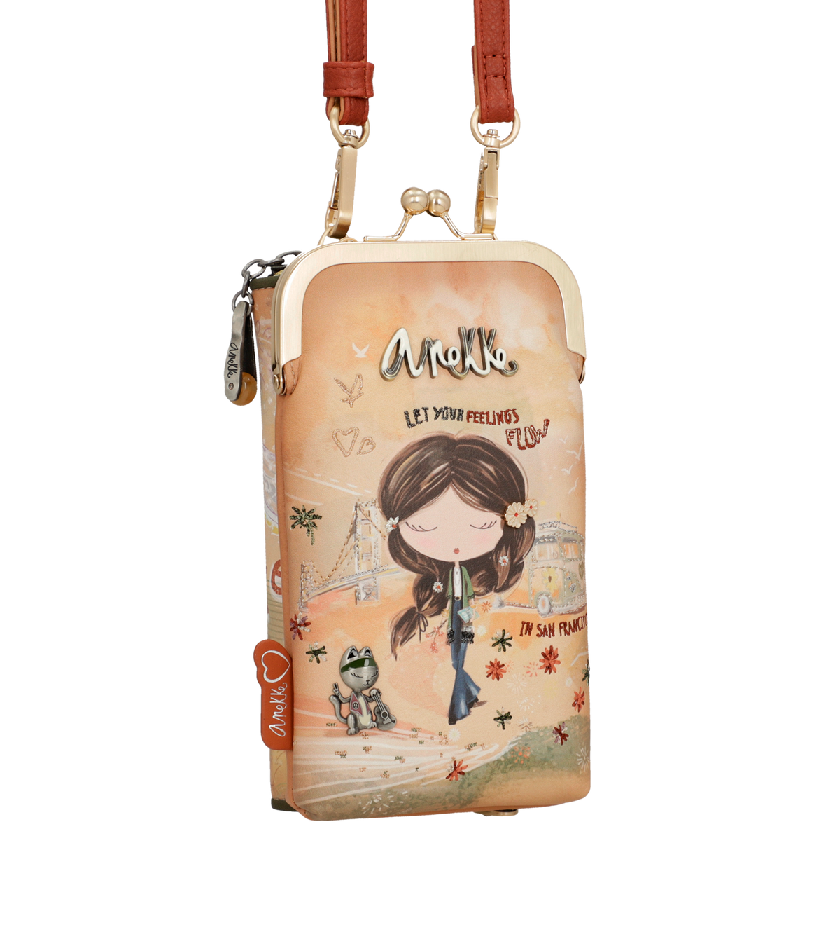 Anekke Peace & Love Camel mini táska és pénztárca