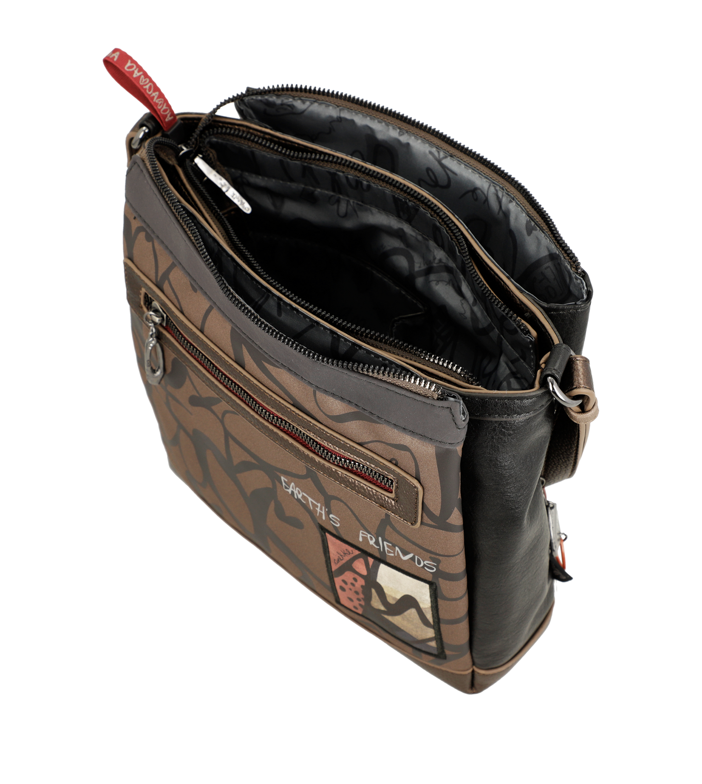Anekke Nature Imaginary 3 rekeszes crossbody táska - Dubniczki