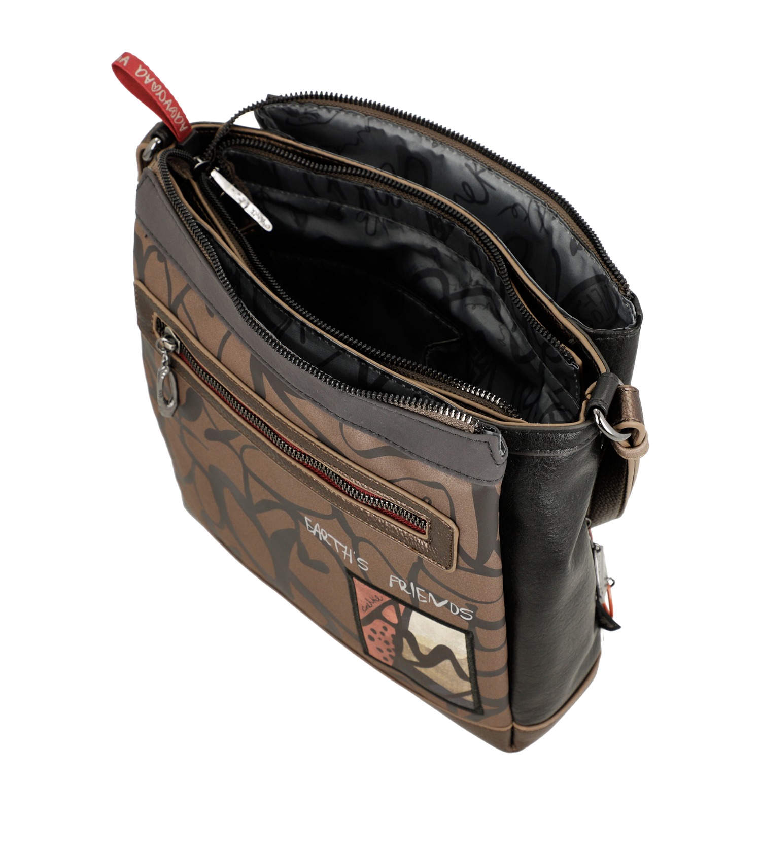 Anekke Nature Imaginary 3 rekeszes crossbody táska - Dubniczki