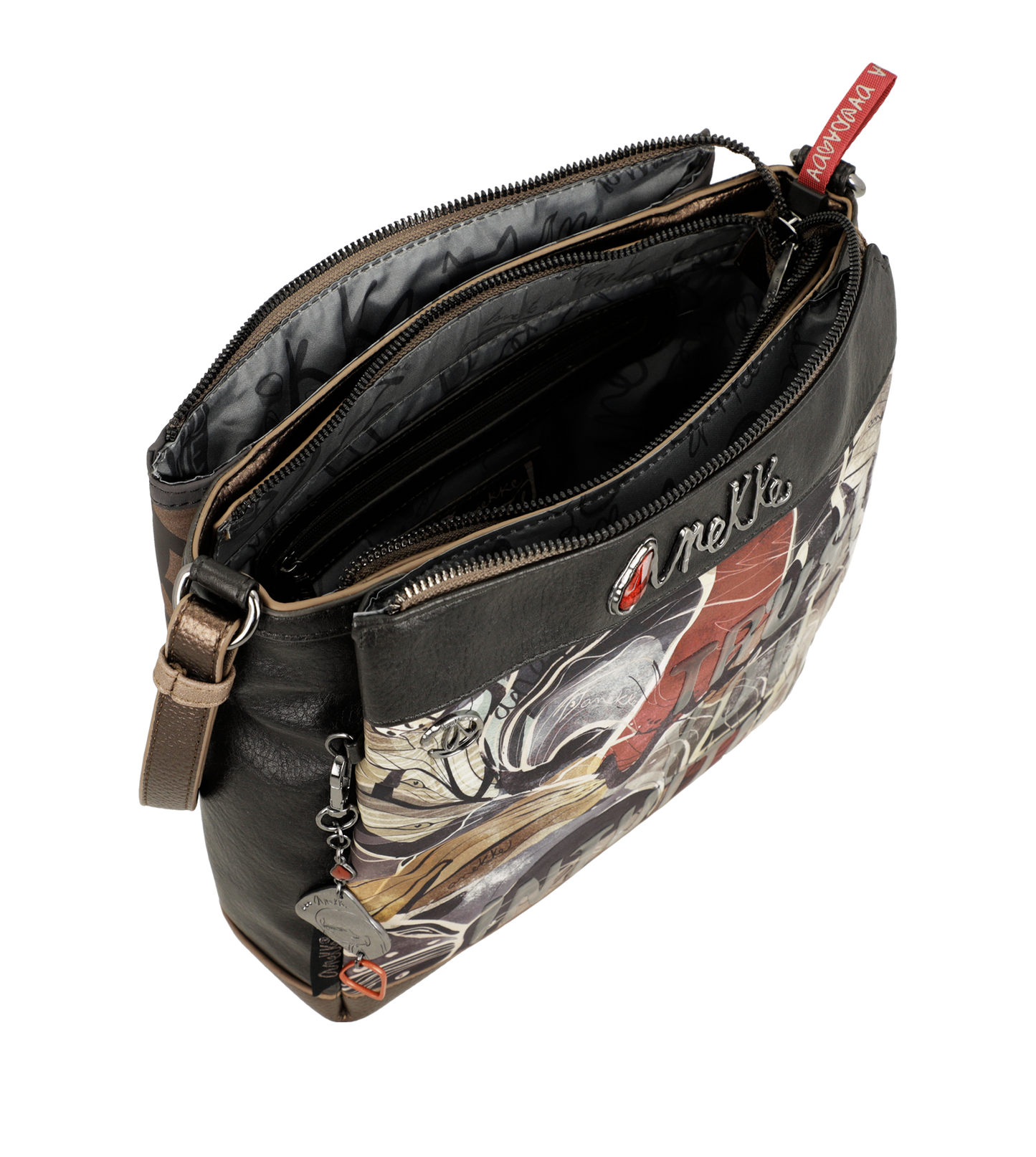 Anekke Nature Imaginary 3 rekeszes crossbody táska - Dubniczki