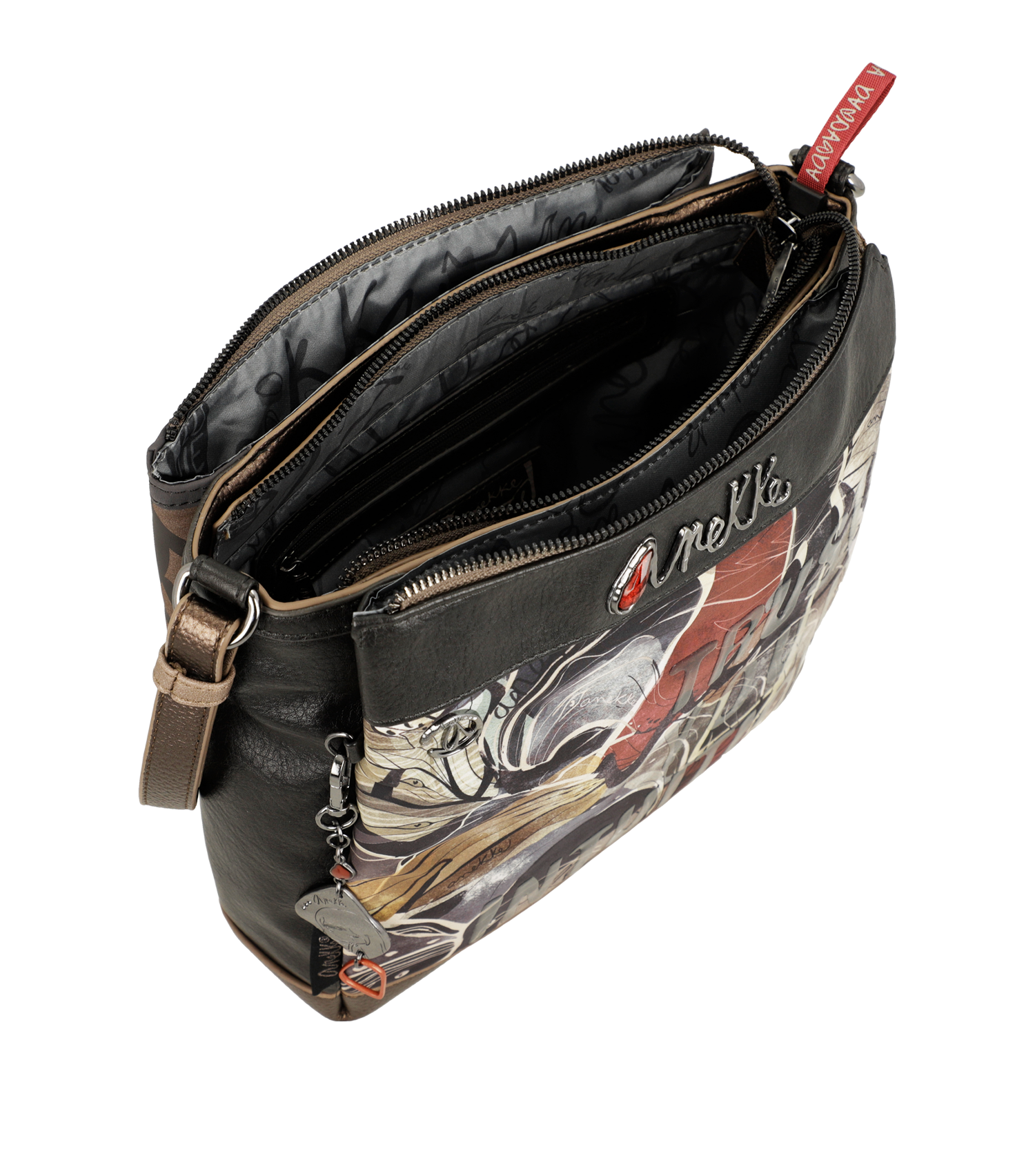 Anekke Nature Imaginary 3 rekeszes crossbody táska - Dubniczki