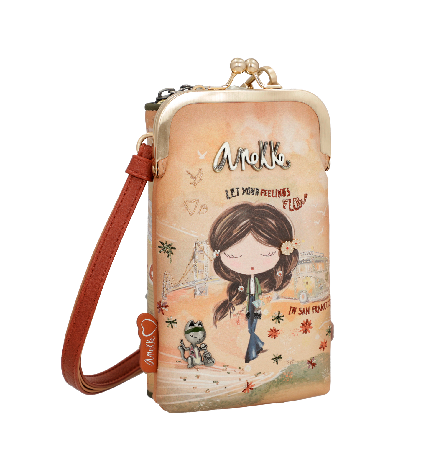 Anekke Peace & Love Camel mini 3 az 1-ben pénztárca táska - Dubniczki