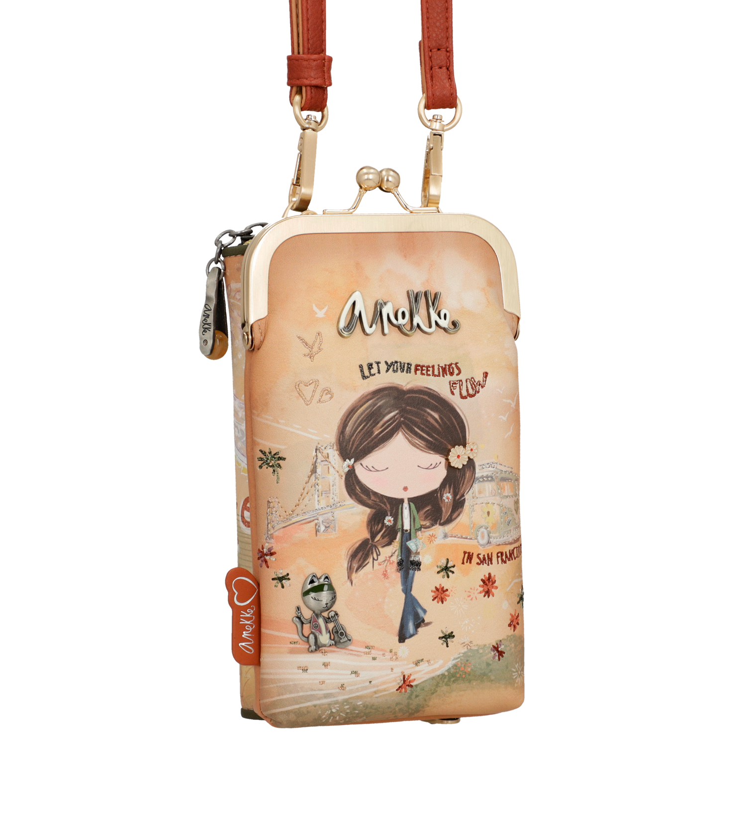 Anekke Peace & Love Camel mini 3 az 1-ben pénztárca táska - Dubniczki