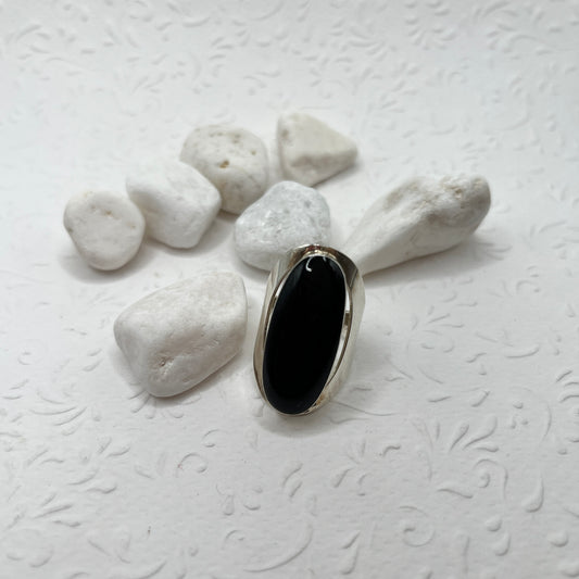 Ónix köves ezüst gyűrű