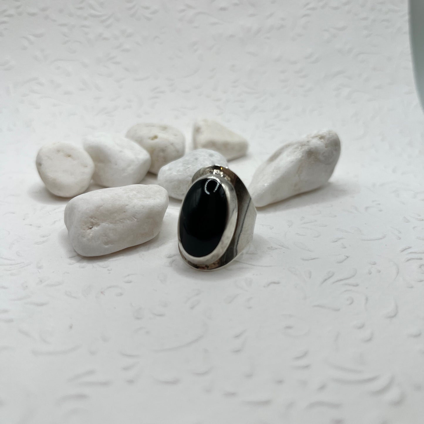 Ónix köves ezüst gyűrű
