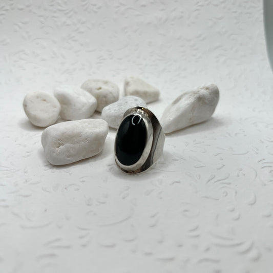 Ónix köves ezüst gyűrű