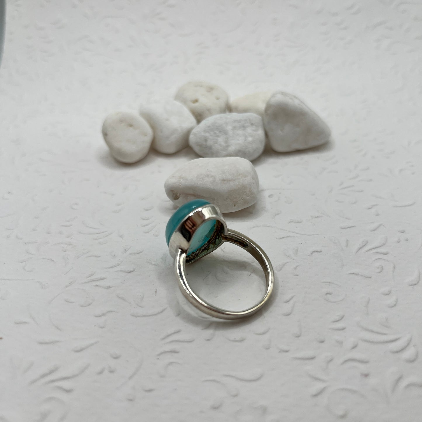 Kalcedon köves ezüst gyűrű