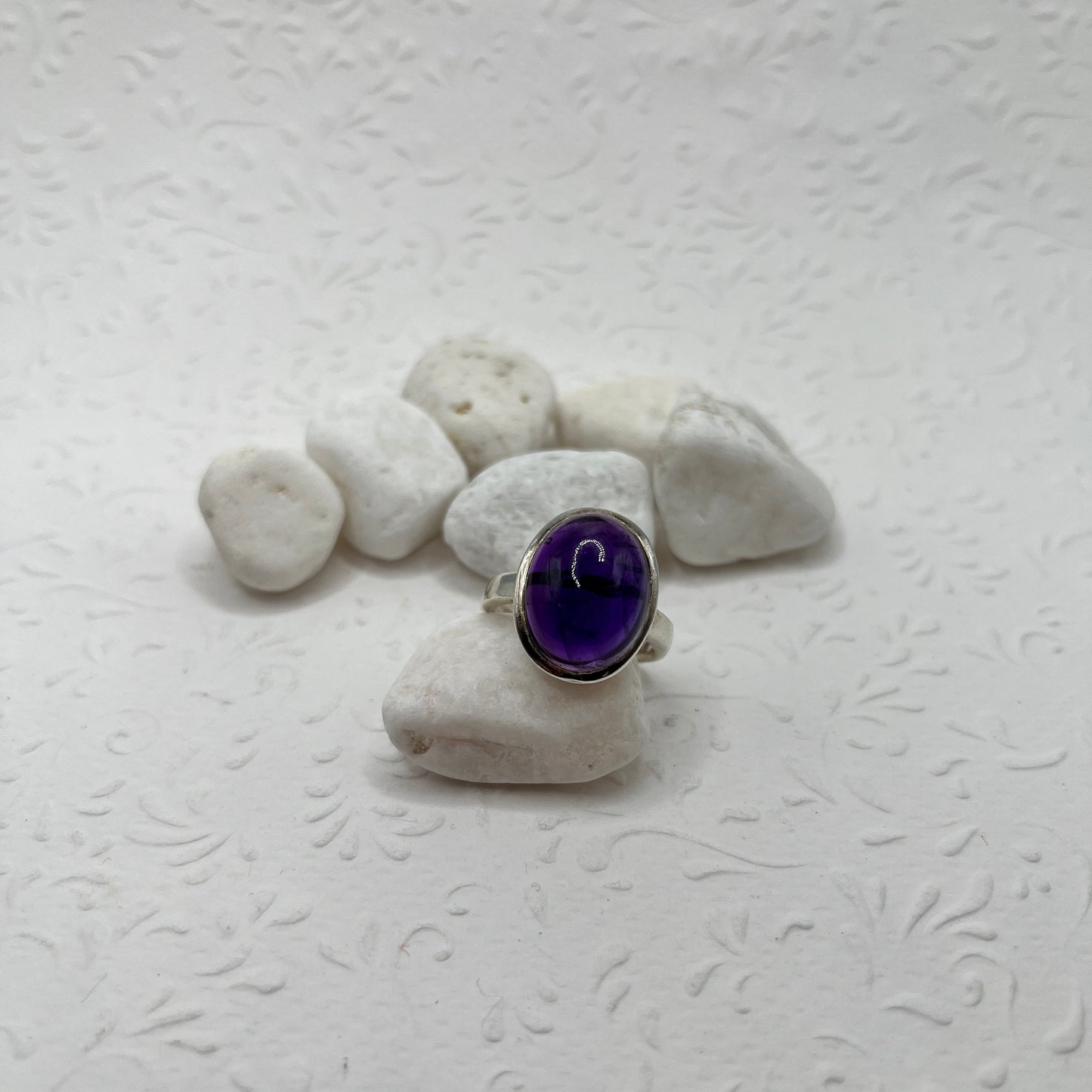 Ametiszt köves ezüst gyűrű