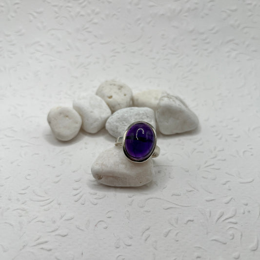 Ametiszt köves ezüst gyűrű