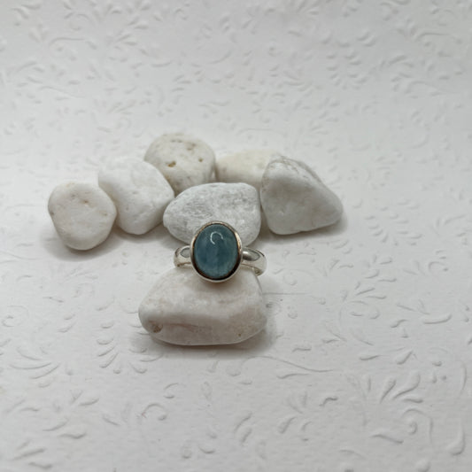 Akvamarin köves ezüst gyűrű