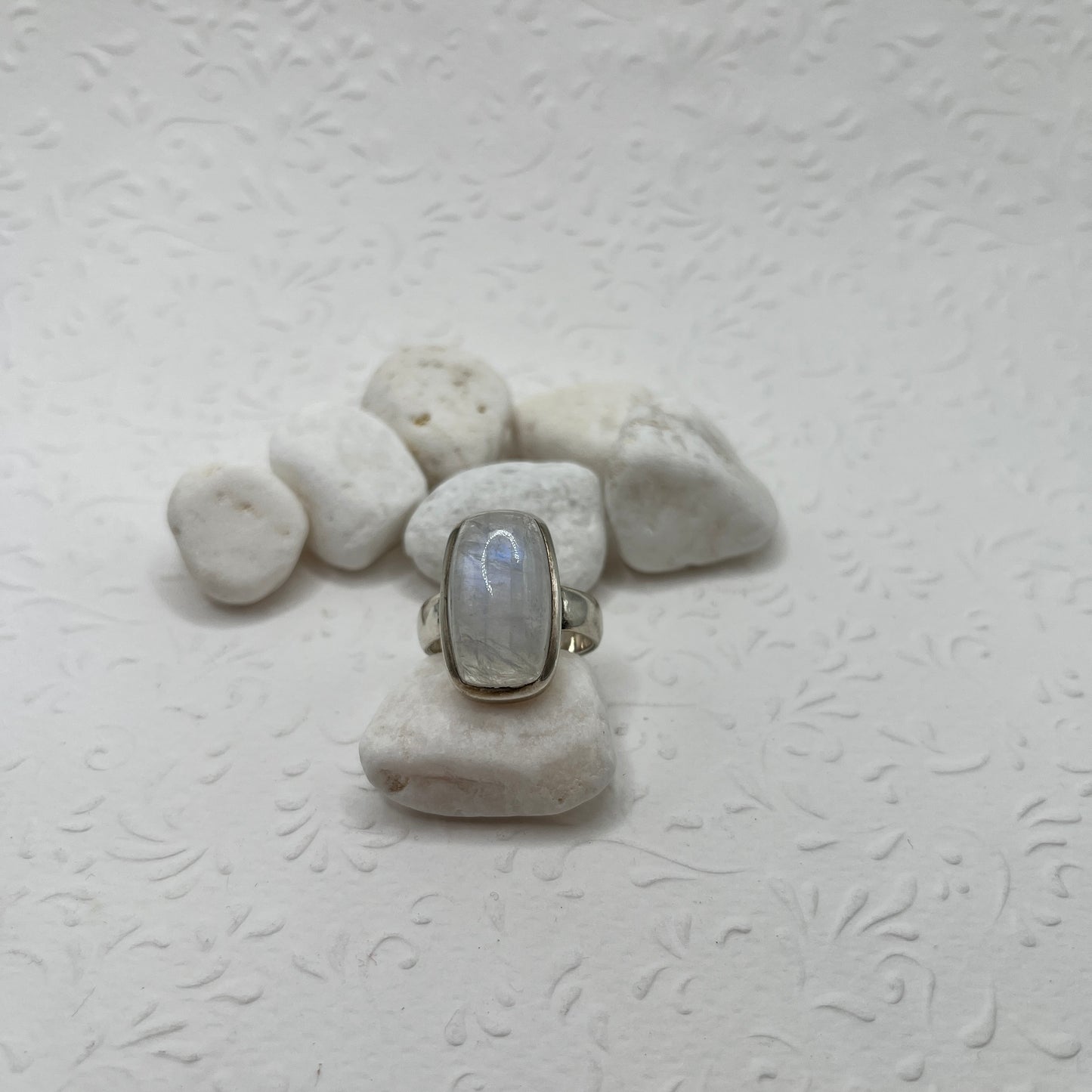 Holdkő köves ezüst gyűrű