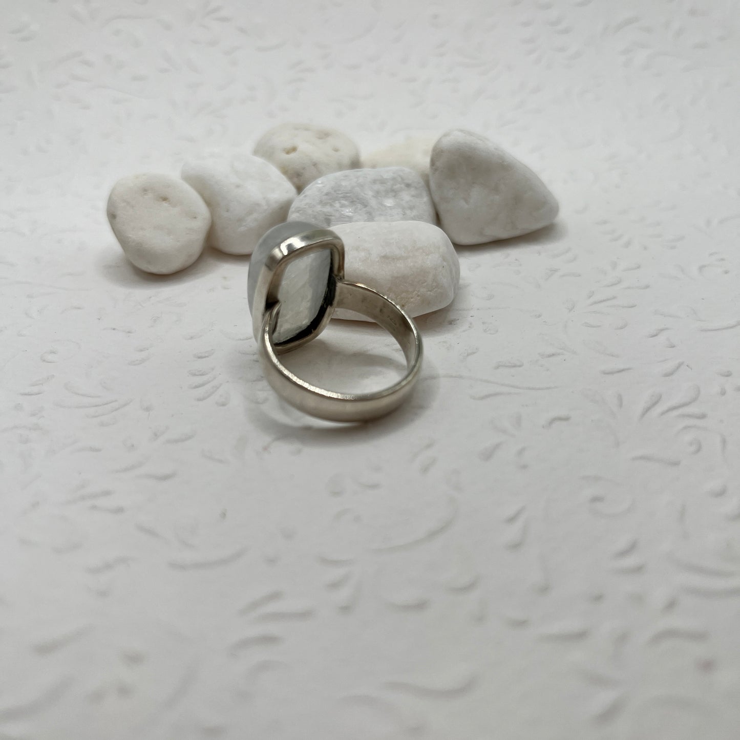 Holdkő köves ezüst gyűrű