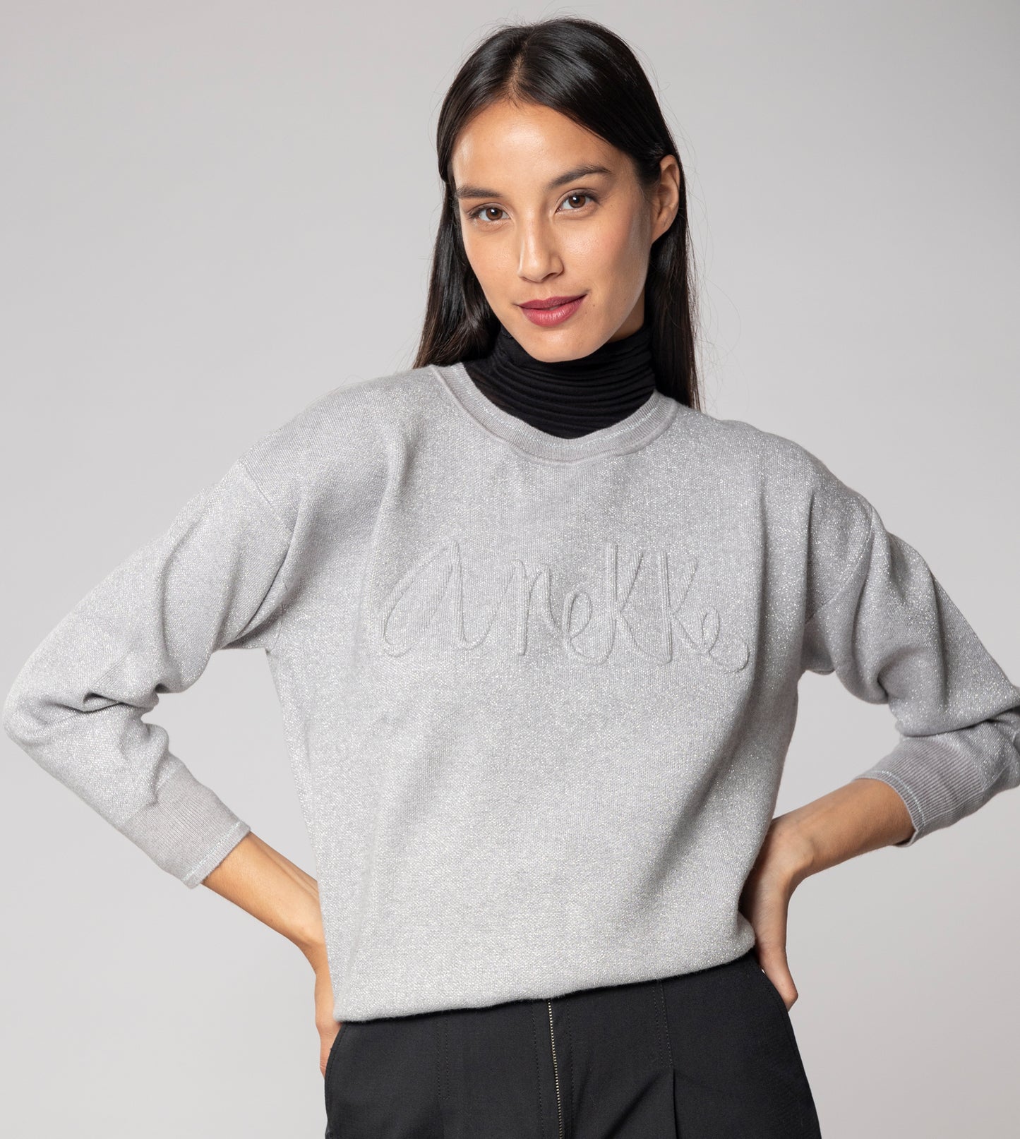 Anekke szürke Contemporary pulóver